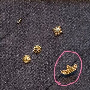 BVLA Firefly 14k Yellow Gold Earring with Diamonds - Threaded End with Post